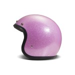 Otwarty kask DMD Retro helmet Glitter Pink brokatowy różowy kask motocyklowy ECE22.06