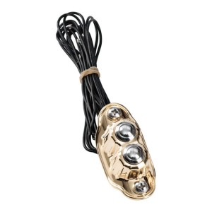 Uniwersalny podwójny przycisk polerowany mosiądz K-tech polished brass dual handlebar switch 