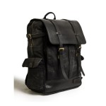 2w1 skórzany plecak torba motocyklowa czarna Trip Machine Rambler backpack Black