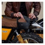 Skórzana torba motocyklowa Tripmachine Sidekick Moto Pouch Black skórzana torba na kierownice 