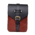 MAŁA SKÓRZANA TORBA NA DOKUMENTY NA MOTOCYKL TRIP MACHINE TANK POUCH RED/BLACK 