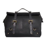 17 l Skórzana sakwa na motocykl torba na ramię Trip Machine Outlaw saddlebag czarna