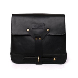 Skórzana sakwa na motocykl na ramię czarna Trip Machine Messenger bag black