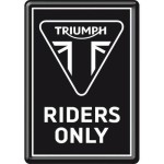 Ozdobna metalowa pocztówk Triumph Riders 