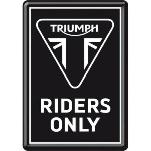 Ozdobna metalowa pocztówk Triumph Riders 