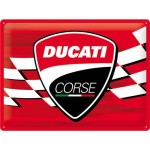 METALOWA TABLICZKA OZDOBNA DUCATI PLAKAT 23372 Plakat 30x40 Ducati Corse Logo 