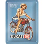 OZDOBNA METALOWA TABLICZKA DO GARAŻU DUCATI  26312 Plakat 15x20 Ducati Cilindrata 60