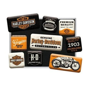 ZESTAW MAGNESÓW NA LODÓWKĘ HARLEY DAVIDSON 83133 Magnesy (9szt) Harley Davidson