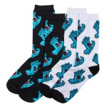 Skarpetki Santa Cruz Multi Hand Socks (2 Pack) white/black 2 pary skarpetek
