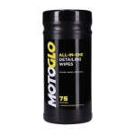 MotoGlo jednorazowe ściereczki do czyszczenia motocykla zestaw 75 sztuk mocno wydajnych chusteczek