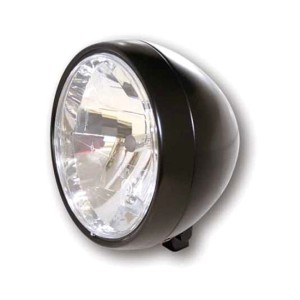 Klasyczny reflektor motocyklowy Shin Yo Randall 6 1/2 cala , czarny , dolne mocowanie Headlamp