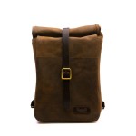 Trip Machine Mini backpack saddlebag 3.3 liter Tobacco 2w1 stylowa skórzana torba na motocykl lub na ramię brązowa skóra 