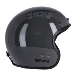 Kask Roeg Jett helmet Slate grey gloss szary klasyczny otwarty kask w starym stylu z homologacją ECE 22.06 