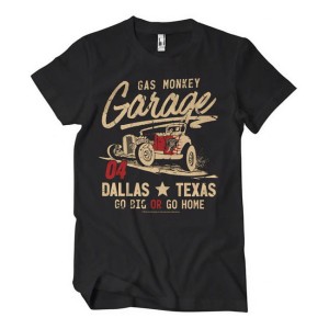 Gas Monkey Garage Go big or go home t-shirt black czarna koszulka z fajnym motywem  