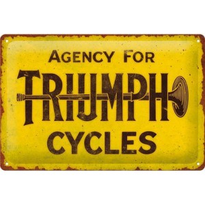 Ozdobna tabliczka metalowa Triumph Plakat 20x30 Triumph Agency for