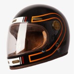 Kask By City Roadster III helmet black/yellow  integralny kask w stylu retro cafe racer  
