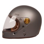 Kask By City Roadster III helmet matt gray szary matowy integralny kask w stylu retro cafe racer 