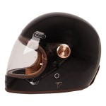 Czarny kask By City Roadster III helmet black shiny klasyczny czarny integralny kask motocyklowy