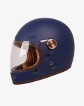 Granatowy By City Roadster III helmet matt blue kask klasyczny integralny kask motocyklowy