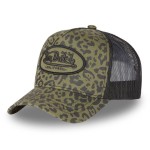 Damska czapka w panterkę Von Dutch Leopard cap khaki truckerka pin up w panterkę 
