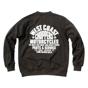 WCC Parts sweatshirt black czarna bluza bez kaptura West Coast Choppers