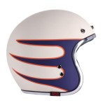 13 1/2 Skull bucket helmet Superior vintage white otwarty kask motocyklowy 