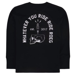 Roeg Ricky Skull jersey black czarna cieńka bluza ala longslevee