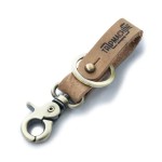 Skórzany brelok TTripmachine Key Fob Raw antique gold