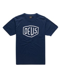 Koszulka Deus ex Machina Shield Tee navy koszulka motocyklowa ze klasycznym logo Deus 