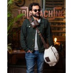 Skórzane mocowanie do noszenia kasków Tripmachine Helmet Harness mocha