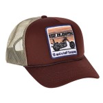 13 1/2 Keep On Chopping trucker cap brown/khaki stylowa trackerka motocyklowa chopperstyle brązowa z dodatkiem zieleni