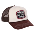 13 1/2 Outlaw Club trucker cap brown stylowa trackerka motocyklowa chopperstyle brązowo-kremowa