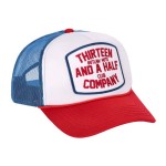 13 1/2 Outlaw Club trucker cap blue/red stylowa trackerka motocyklowa chopperstyle czerwono-biało-niebieska czapka z daszkiem
