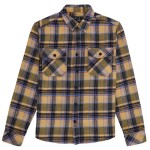 13 1/2 Steel flannel yellow gruba flanelowa koszula w kratę chopperstyle
