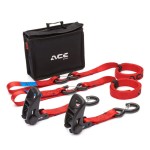 Acebikes, ratchet Premium Pack zestaw mocowań i pasów do zabezpieczenia motocykla podczas transportu 