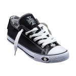 Krótkie czarne trampki z białą podeszwą  WCC Warrior low tops shoes black