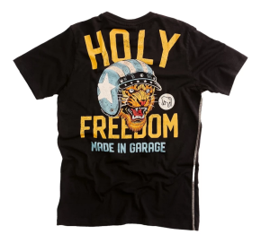Holy Freedom TIGERTEE T-SHIRT black stylowy t-shirt w klimacie motocyklowym koszulka z fajna grafiką