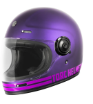 Torc Newport Cali Iridecent Purple fioletowy retro kask integralny na customa