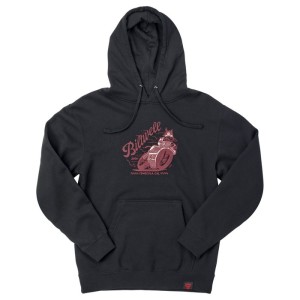 Biltwell Fast Cat hoodie black czarna bluza z kapturem i motocyklem