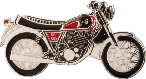 Przypinka pin motocykl Yamaha SR500 czerwona