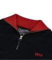 13 1 2 Outlaw half zip sweater black red2.jpg