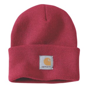 Czerwona czapka zimowa  Carhartt Watch hat beanie red ciepła zimowa czapka  z logo Carhartt  