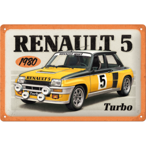 Ozdobna tabliczka metalowa Renault - R5 Turbo Nostalgic Art Plakat 20x30 