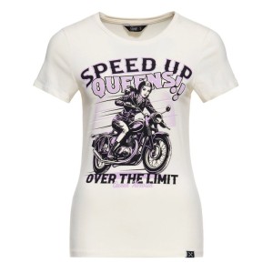 Koszulka damska Queen Kerosin Speed up Queens t-shirt offwhite damska biała koszulka z fajna grafiką 