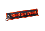 Nasz firmowy brelok motocyklowy miękki Red Hot Chili Customs " Hard work, good ride"