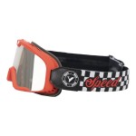 By City Roadster goggle red czerwone gogle motocyklowe w szachownicę scrambler