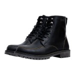 Trip Machine Moc-toe boots black czarne skórzane porządne buty motocyklowe 