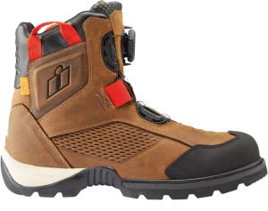 Icon Stormhawk wodoodporne turystyczne buty motocyklowe bez sznurowania