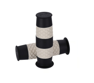 13 and a half company Outlaw grips Black/White 1' calowe manetki motocyklowe biało-czarne paski