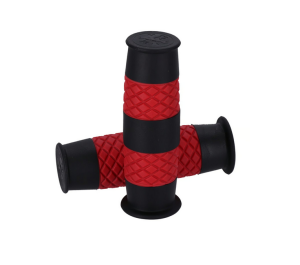 13 and a half company Outlaw grips Black/Red 7/8" czarno-czerwone w paski manetki motocyklowe rączki uchwyty 
